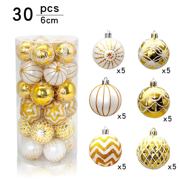 30 Julekuler White-Gold