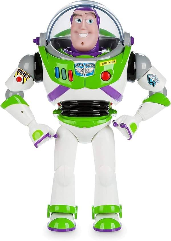 Buzz Lightyear Interaktiv Snakkende, Har 10+ Engelske Fraser, Samhandler med Andre Figurer og Leker