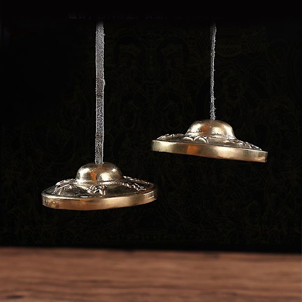 Tibetanska cymbaler meditationsklockor 6,5 cm meditationsklockor, meditationsyoga-klocka för slagverk