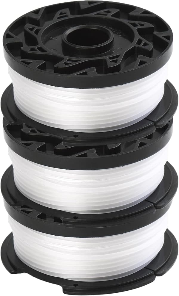 Sett - 3-pakning AF-100 erstatningsspoler kompatible med Black+Decker AF-100-3ZP AF-100-BKP gresstrimmer