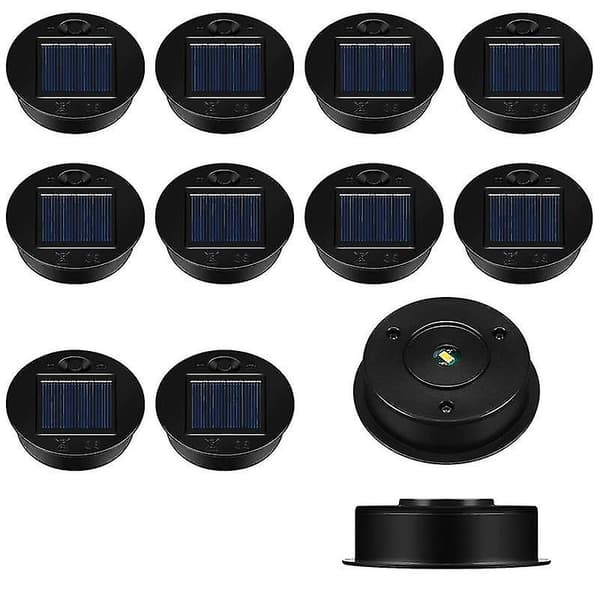 12-pakning reservedeler til solcellebelysning, reservedeler til solcellebelysning, vanntette LED-solcellepaneler