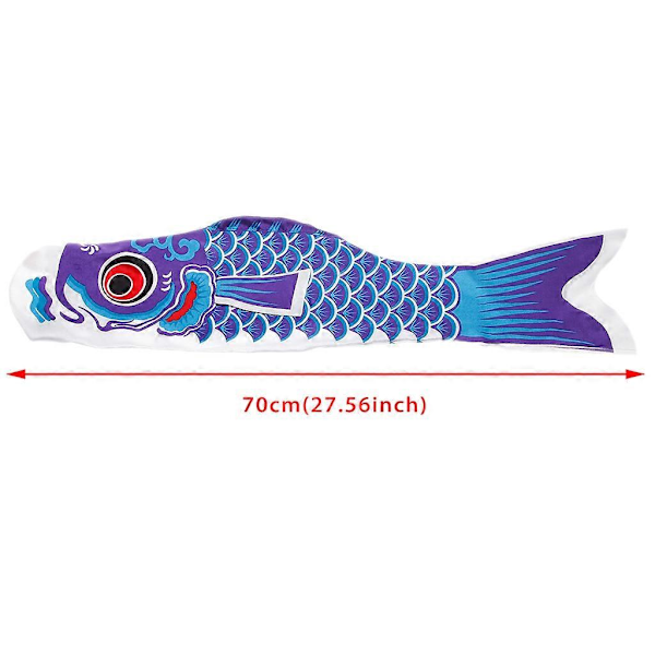 70cm Koi Nobori Karp Vindstrutar Koinobori Färgglad Fiskflagga Hängande Väggdekor Grön green
