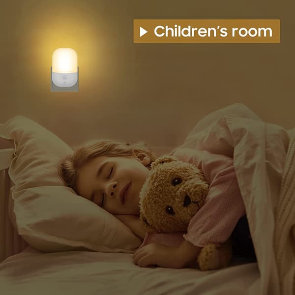 Vägglampa med skymningssensor för hall, trappor, sovrum, kök, 0,3W, 2-pack