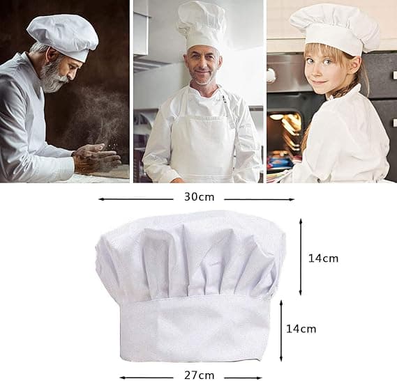 Kockmössa för vuxna, elastisk och justerbar, för bakning, kök, matlagning