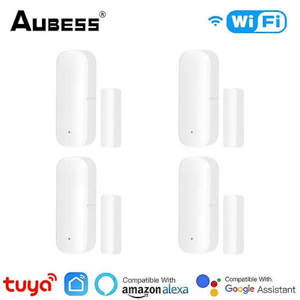 Tuya Zigbee Wifi Smart Dörrsensor Dörr Öppen Stängd Detektor Säkerhet