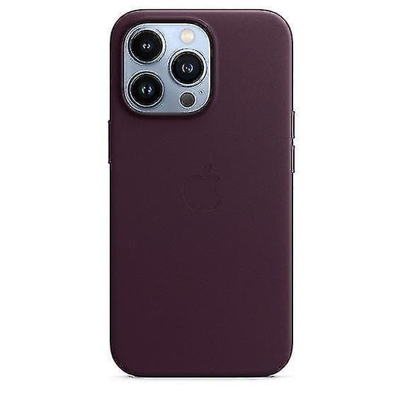 Skinnveske til iPhone 13 Pro med MagSafe Crimson cherry