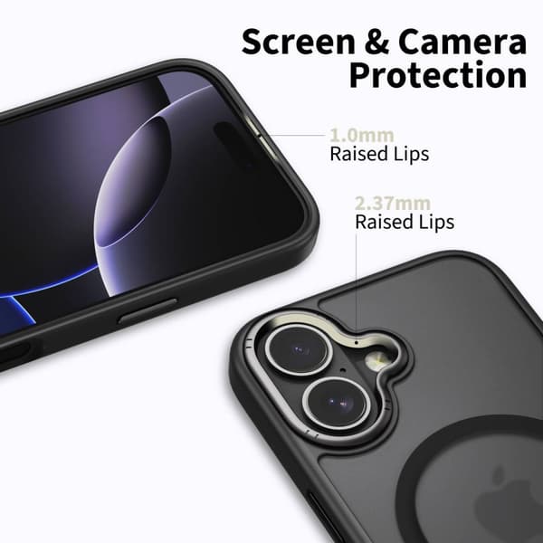 Tech-Protect iPhone 17 Case MagSafe MagEdge Matte Black/Gunmetal 70