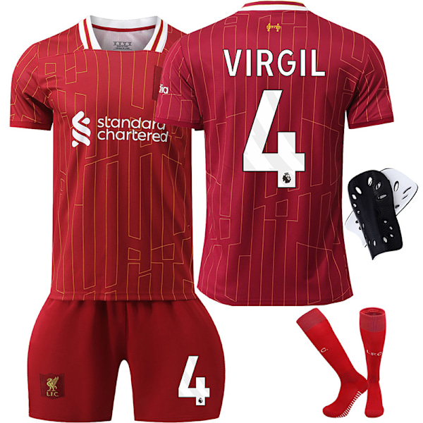 Liverpool 24-25 tröja nr 11 Salah 9 Firmino 66 Arnold 10 McAllister fotbollströja Home No. 7 no sock Home No. 7 no socks 28 yards
