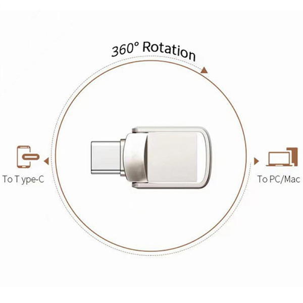 Mini Type C Ultra Dubbla USB-minnen USB 3.0 & Type C