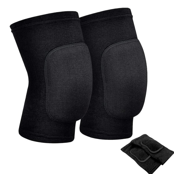 Volleyball Knebeskyttere for Dansere, Knebeskyttelse for Volleyball Fotball Dans Yoga Tennis Løping Sykling (Small-Black)