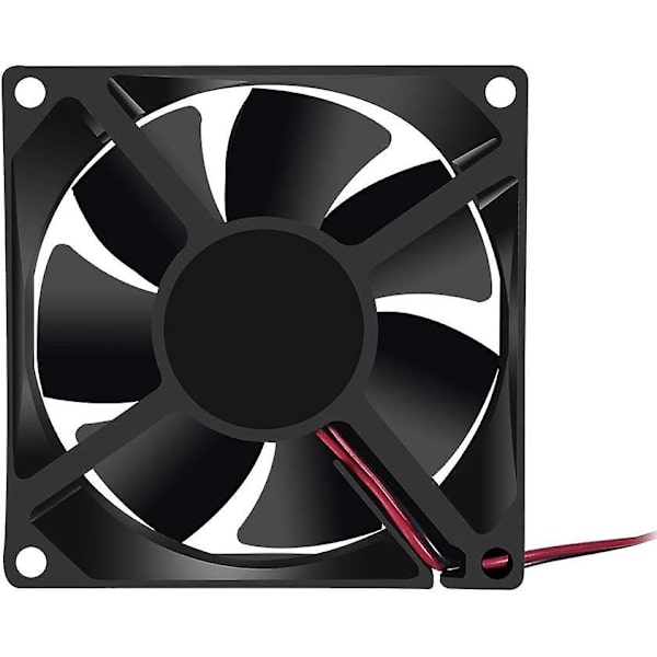 2 kpl 80 mm x 80 mm x 25 mm tuuletin DC 12 V (8025 harjaton jäähdytystuuletin) - Perfet (FQ)