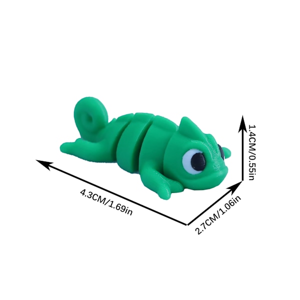 3D-printad färgglad mini djurmodell liten figur barnleksak tecknad docka Baby elk