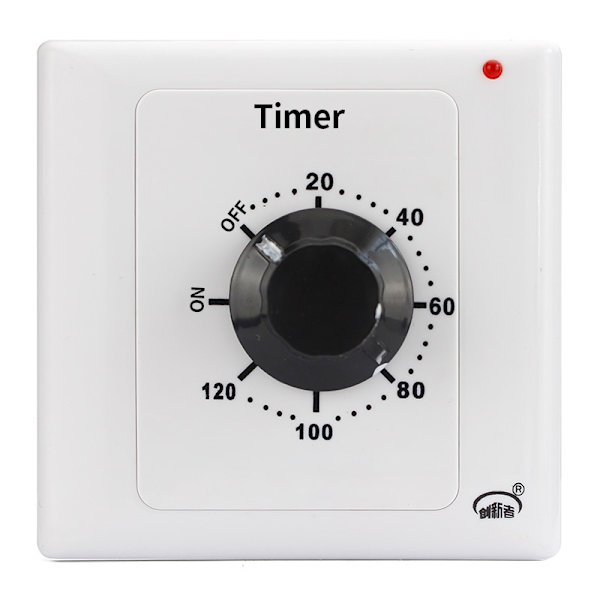 120 Minutters Timer Switch, AC 220V 15A Intelligent Mekanisk Nedtællingstimer