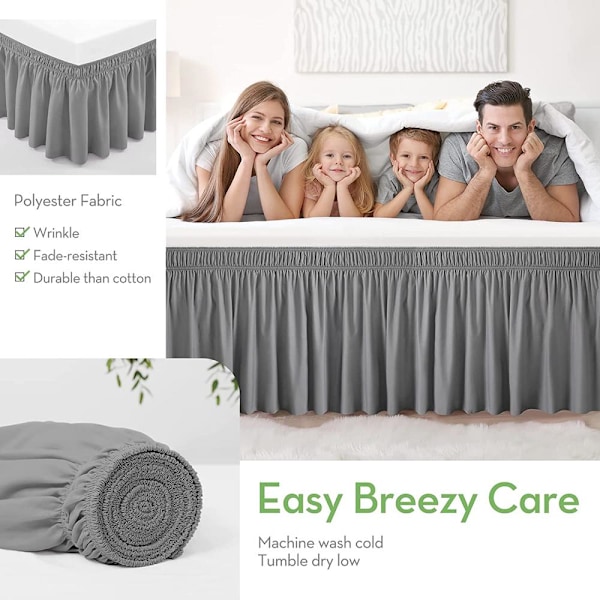 Sengekappe elastisk sengekappe Svart Black 100x200x38cm