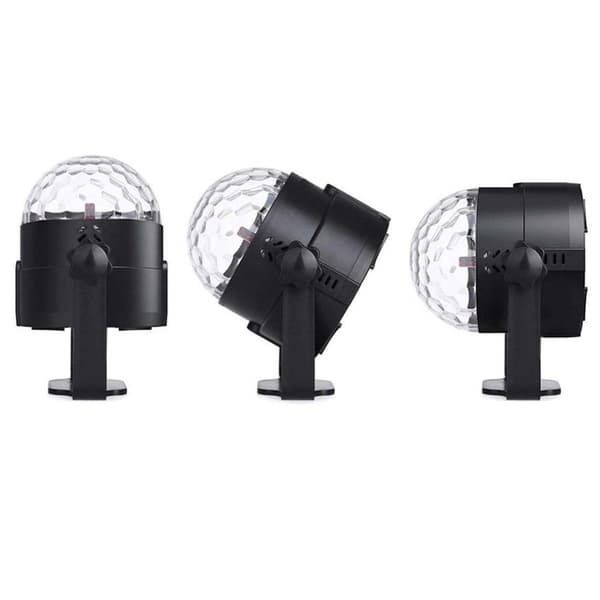 Diskolampe | Diskokule RGB med fjernkontroll og lydaktivering, flerfarget multicolor