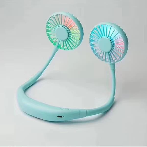 Halsventilator - Genopladelig Halsventilator Bærbar Ventilator med Halsrem 3300mah blue