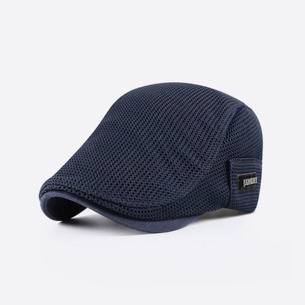 Baskerhatt Cabbie Flat Cap BLÅ blue