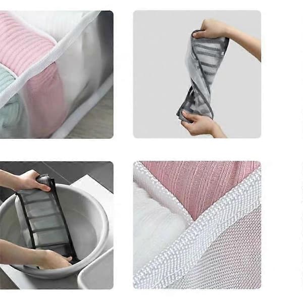 Opbevaringsboks med rum til sokker og undertøj pink 7 grids