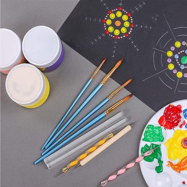 16 stk./sæt Mandala Dotting Værktøj Maleri Sten Kunst Pen