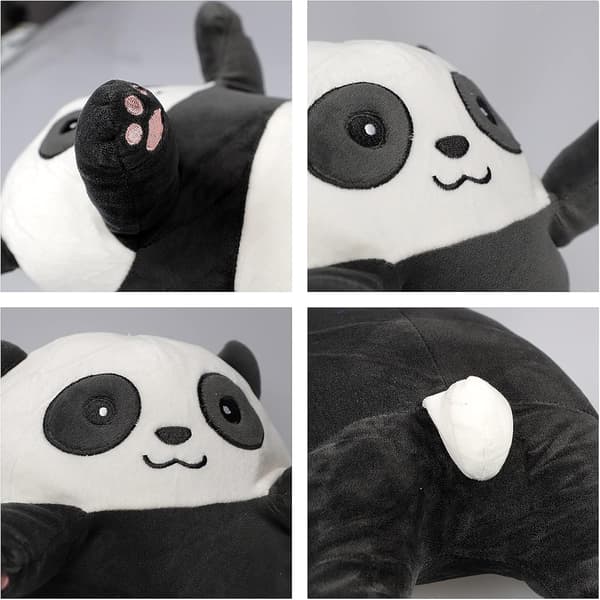 Superblød Plys Panda Kat Pude til Sidesovere 70cm