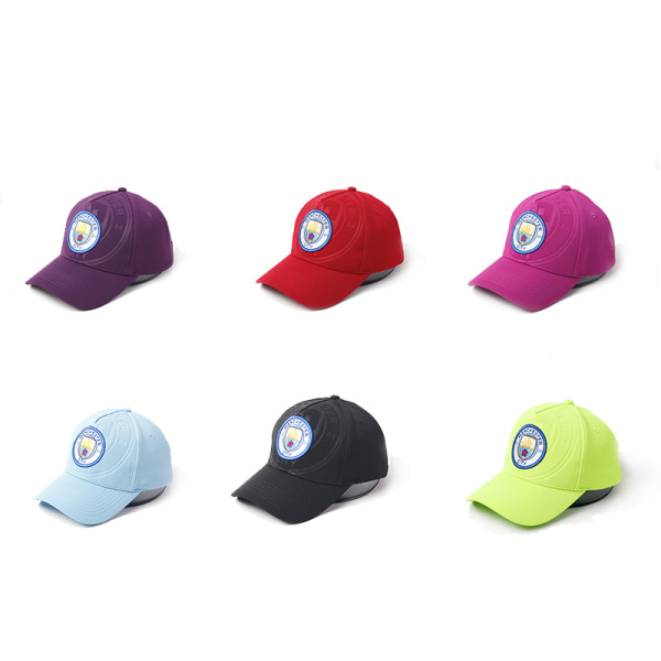 Manchester City Solhatt Fotballag Souvenir Präglad Cap lake blue