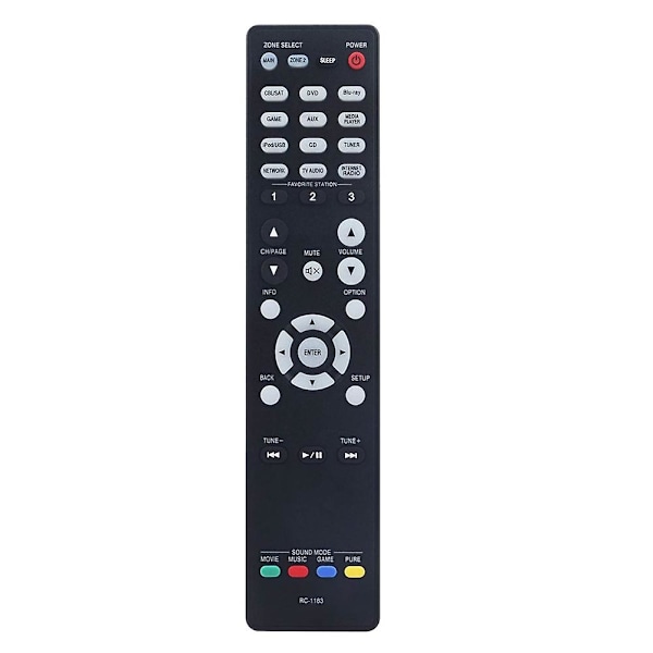 Kaukosäädin Rc-1183 Korvaa AV-vastaanottimen Avr-x2000 Avrx2000 Avr-e400 [DB] Black