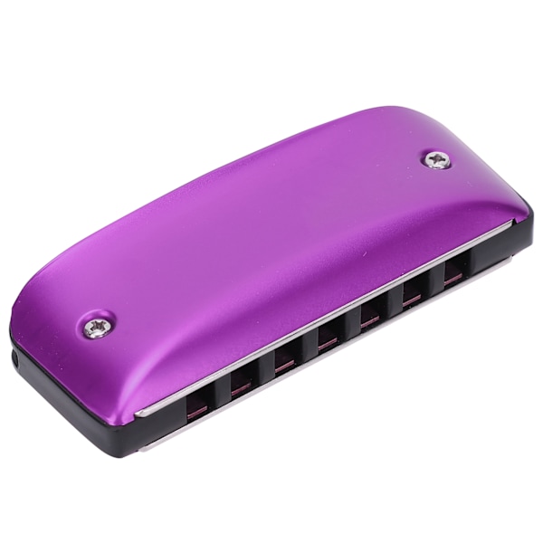 Harmonika 7-Huls Mini Blues Studerende Voksen Begynder Spiller Farve Mundharmonika Blæseinstrument C-Dur Lilla