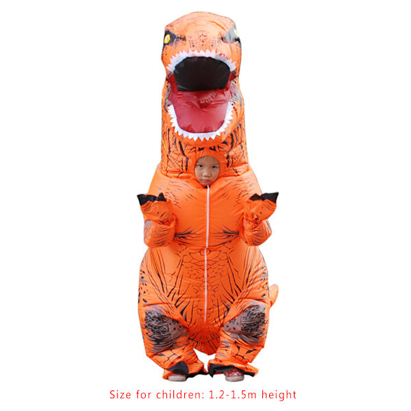 Oppblåsbar dinosaurdrakt Cosplay Kostyme Halloween Barn Grønn Voksen Orange oarnge adult