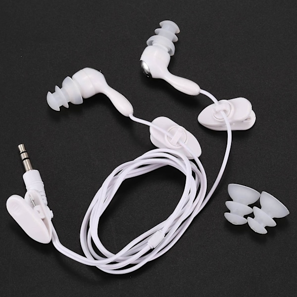 4x Vattentäta In-ear Hörlurar för Mp3 Mp4 Undervattens Vit