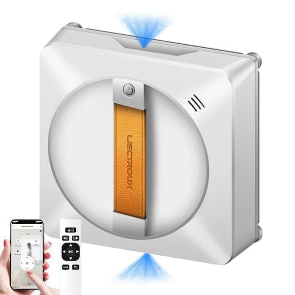 Robotfönstertvätt - LIECTROUX - YW710 - Dubbel spray - Röstassistent - Hastighet 3,5 minm{F3} Vit
