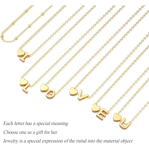 Sirlige Initial Hjerte Guld Armbånd til Kvinder Trendy, Bogstav Charm Armbånd Smykker Søde Enkle Mode Kæde Armbånd til Kvinder Gave 2