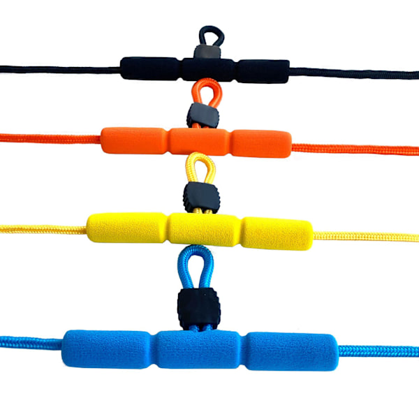 Justerbar Sportsbrille Sikkerhetsholder Flytende Stropp Brilleholder, Svart, 4-pakning