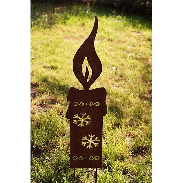 Sæt med 2 Blomsterpotte Snefnug Lysindsatser - Metal Have Deco