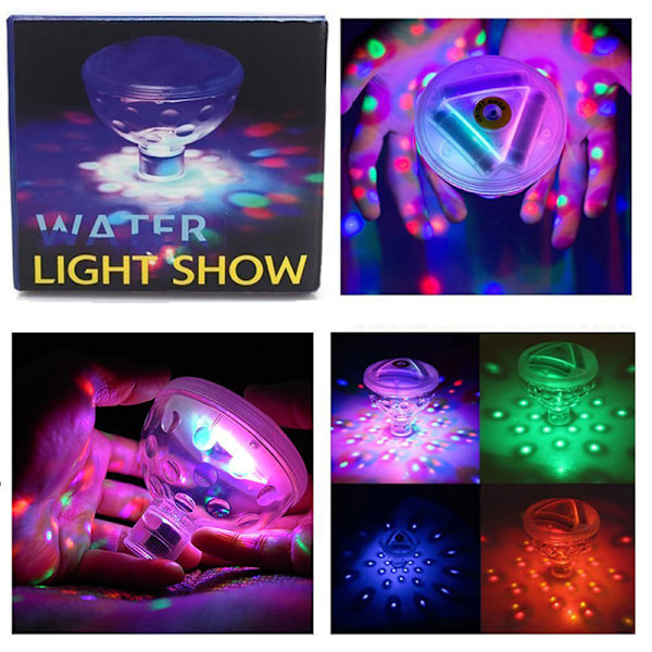 Flytande Undervattens LED Glow Disco Ljusshow för Pool Spa Lampa