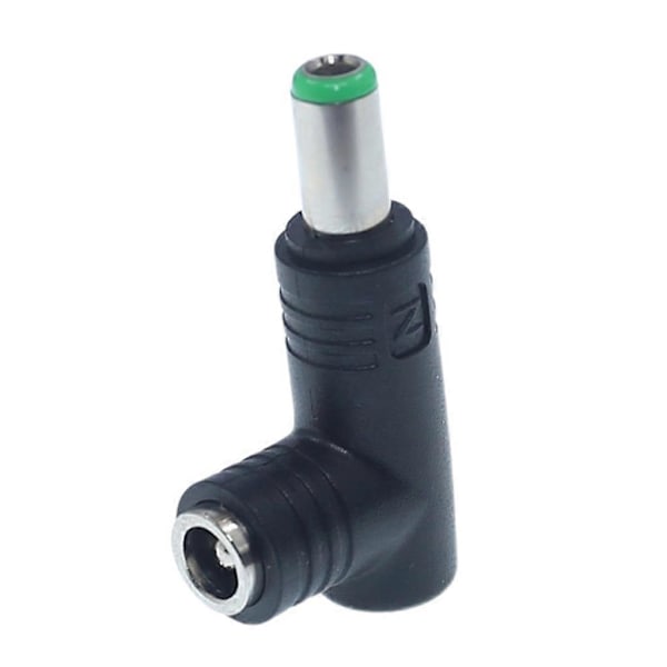 1 stk 5.5x2.5 mm Hunnkontakt til Hannkontakt 90 Grader DC Strømkontakt Adapter Square mouth
