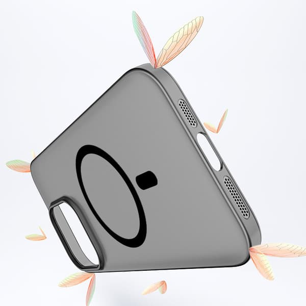 Tech Protect iPhone 16 -kotelo MagSafe MagSlimillä (läpikuultava musta)