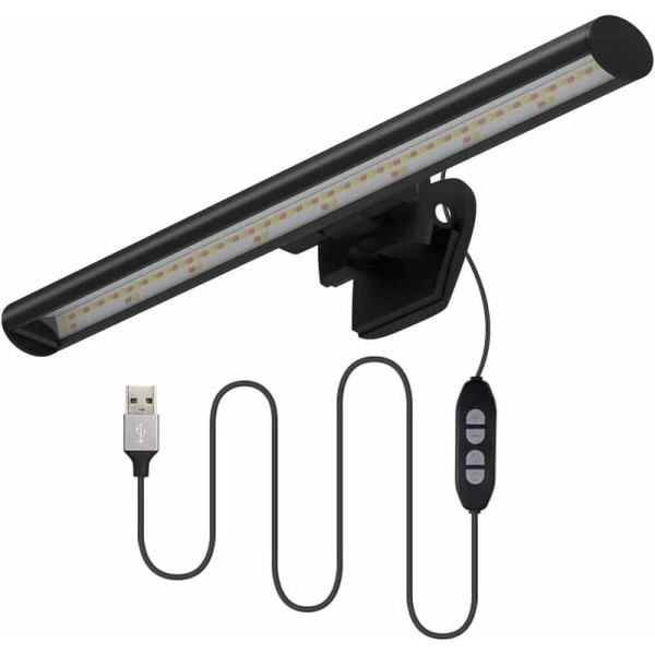 LED USB skärmlampa för bärbar dator 10 Ljusstyrka 3 Dimbart ljus förhindrar bländning, justerbar e-läsning, professionell skärmbelysningsbar