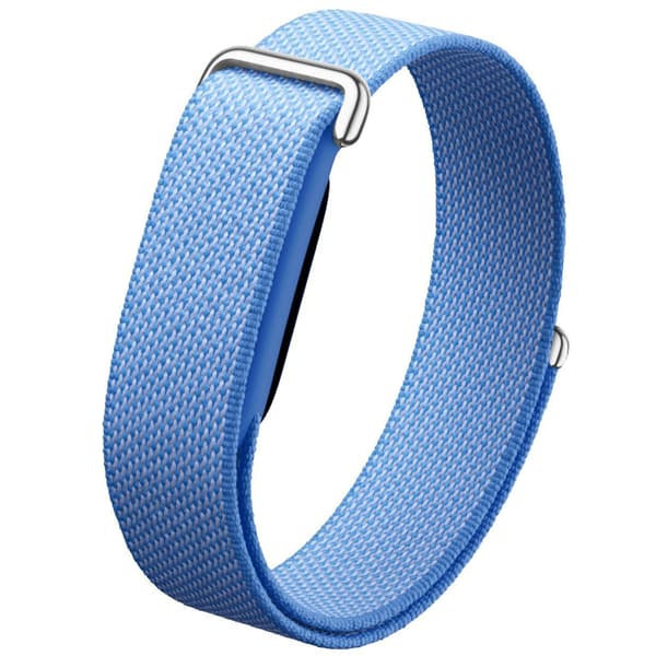 Google Fitbit Nylon borrelåsbånd Sky Blue