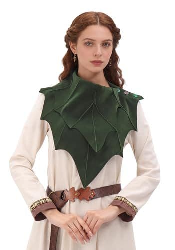 Renæssance Elver Druidekappe, Plys Middelalderkappe til Halloween Cosplay, Unisex One Size Brown
