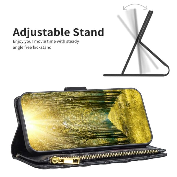 BINFEN iPhone 16 Pro Max Cover Diamant Multifunktionel Sort 129