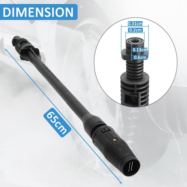 Painepesurin varsi, 150 baarin varsi lisävaruste Karcher k2 k3 k4 k5 k6 k7 painepesuriin säädettävällä suuttimella