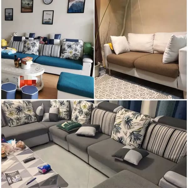 Sofaputetrekk Møbelbeskytter for kjæledyr Barn Elastisk Vaskbart Avtakbart Trekk Sofatrekk Sofatrekk cream Normal size-1