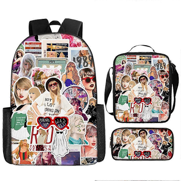 Taylor Swift Taylor Swift -alkeiskoulu reppu Lasten piirretty reppu Anime reppu Olkalaukku