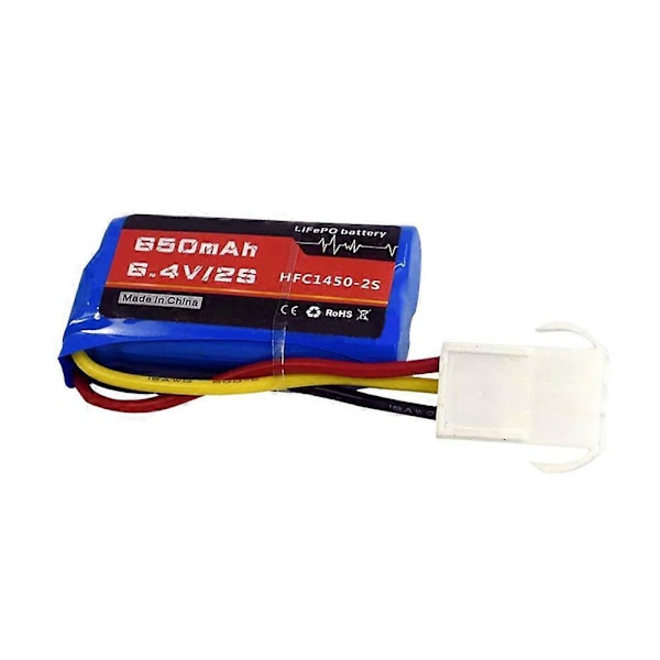 6.4V 2S 650mAh Li Batteri/ EL4.5-3P Hun P-TIL-R til RC Lastbil Bil Speedbåd [DB] A-Battery