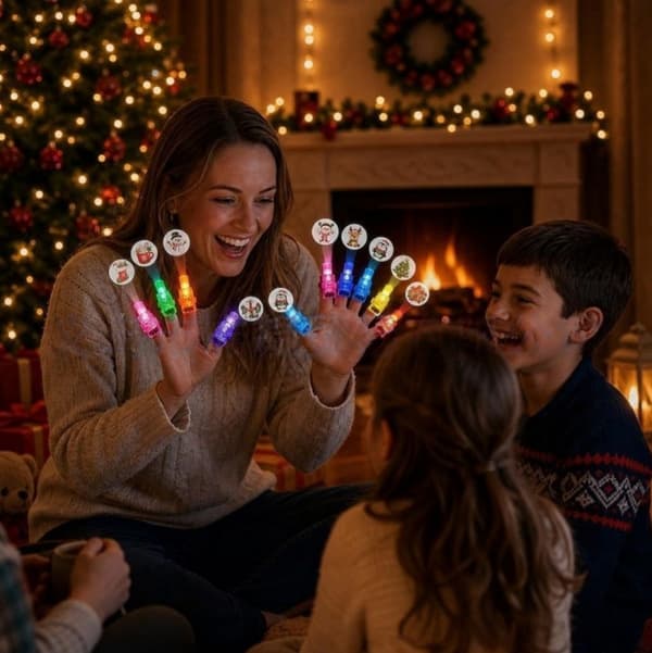 LED-fingerlys med skogsdyr, festgaver til barn, Halloween jul B Four random packs