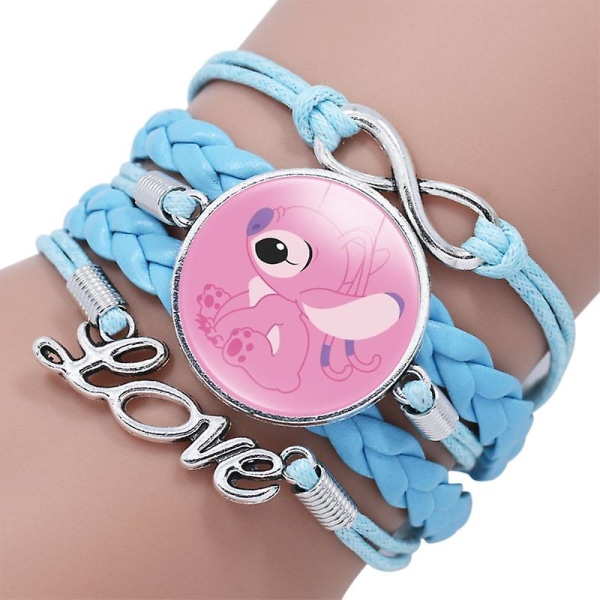 Anime figurlegetøj Lilo & Stitch Armbånd Kawaii print Sødt Håndled Barn Julegave One Piece 20001919-25mm