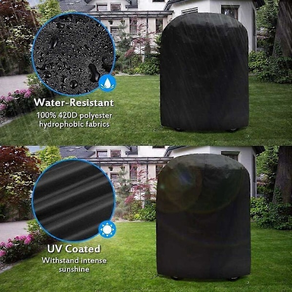 Grillöverdrag, runt grillöverdrag, grillöverdrag presenning, grillöverdrag presenning vattentätt anti-UV skydd (70 x 70 cm),