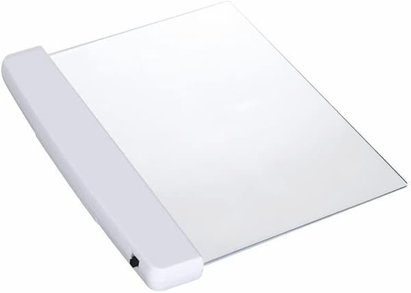 Tablet boglampe, bruges til natlæsning, transparent LED fuldside boglys, panellampe, trådløs (sort) black