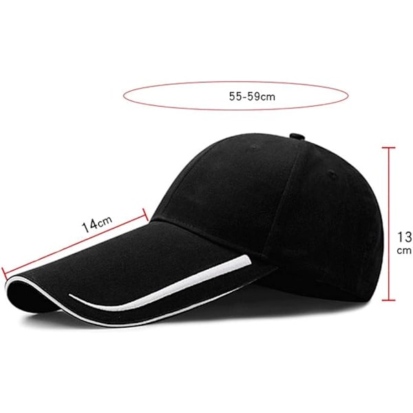 Ekstra lang skygge vasket bomulls baseballcaps