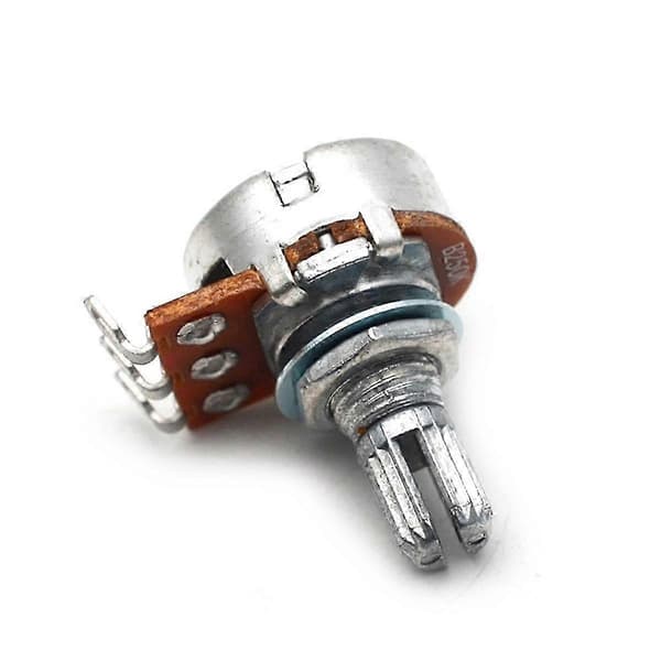 Volymrattmodul för 15st B-typ gitarrtillbehör - 18MM elgitarr små potentiometerkontrollrattar Silver